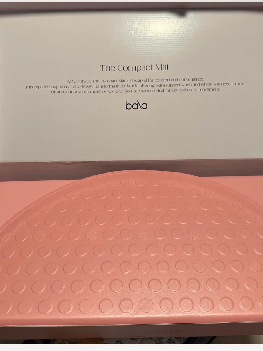 Bala Compact Mat - Coral Pink Textured Surface